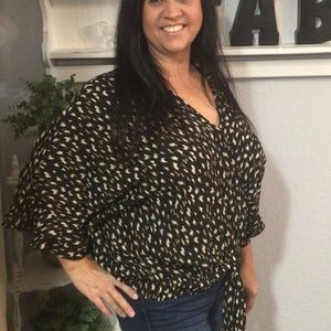 GIGIO DAPPLE PRINT BLOUSE